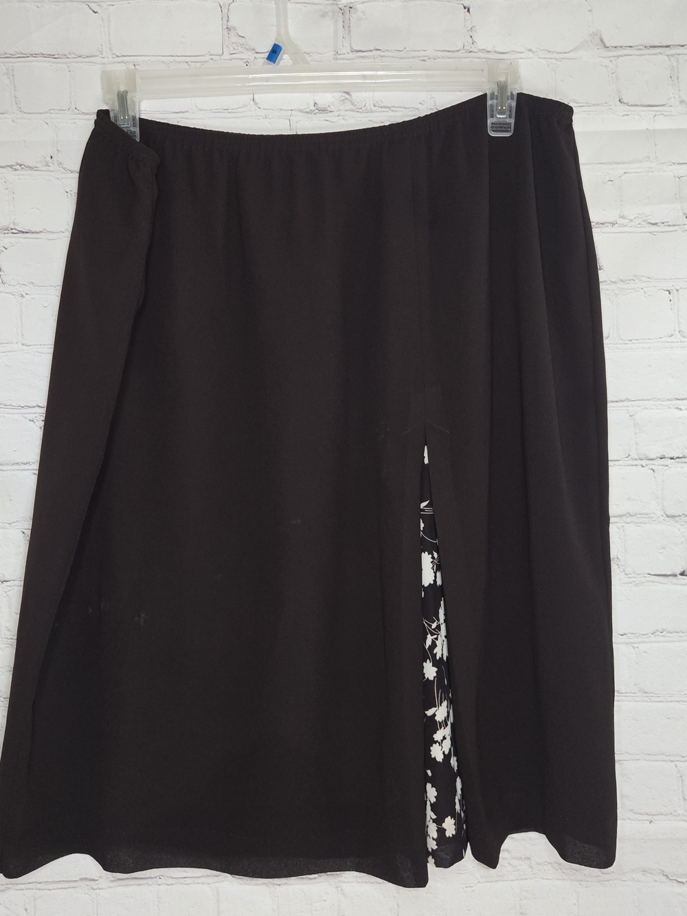 y2k brown floral pleat woodland fairy cottagecore‎ midi skirt unbranded sz 16